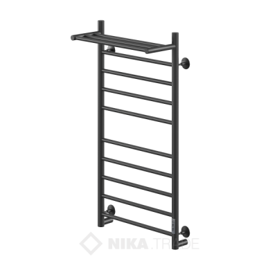 Полотенцесушитель ВЭЙ II c полкой 100/50 U RAL9005 mat Полотенцесушители «Ника»