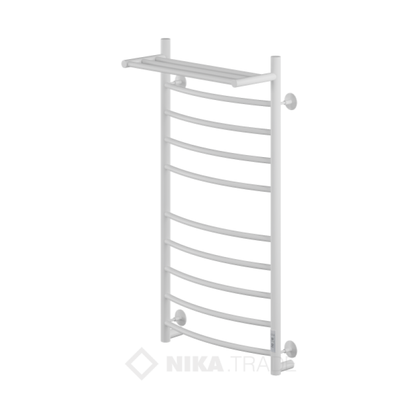Полотенцесушитель ВЭЙ I c полкой 100/50 U (RAL9016) Полотенцесушители «Ника»